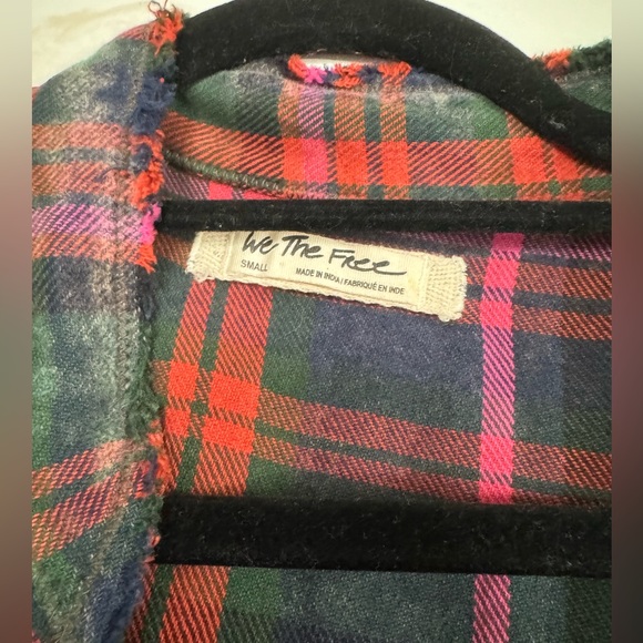 Free People Plaid Button down, small - Picture 2 of 3